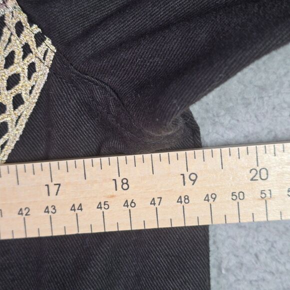 Mirasol Black Gold Embroidered Jacket M Boho Artsy Statement Maximalist Unique - Picture 7 of 15